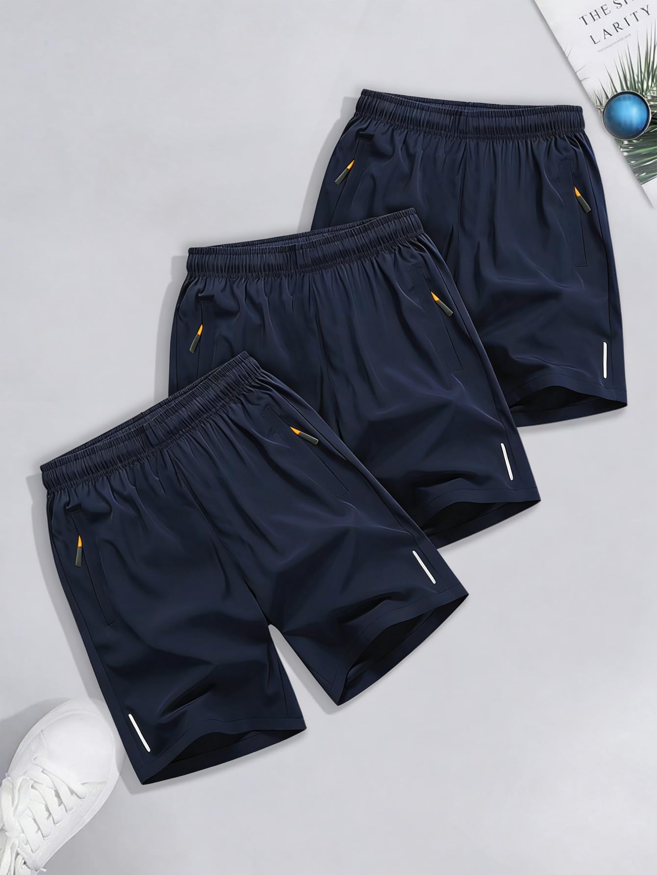 Conjunto de 3 pantalones cortos casuales para niños, ropa deportiva y diaria para adolescentes, paquete múltiple