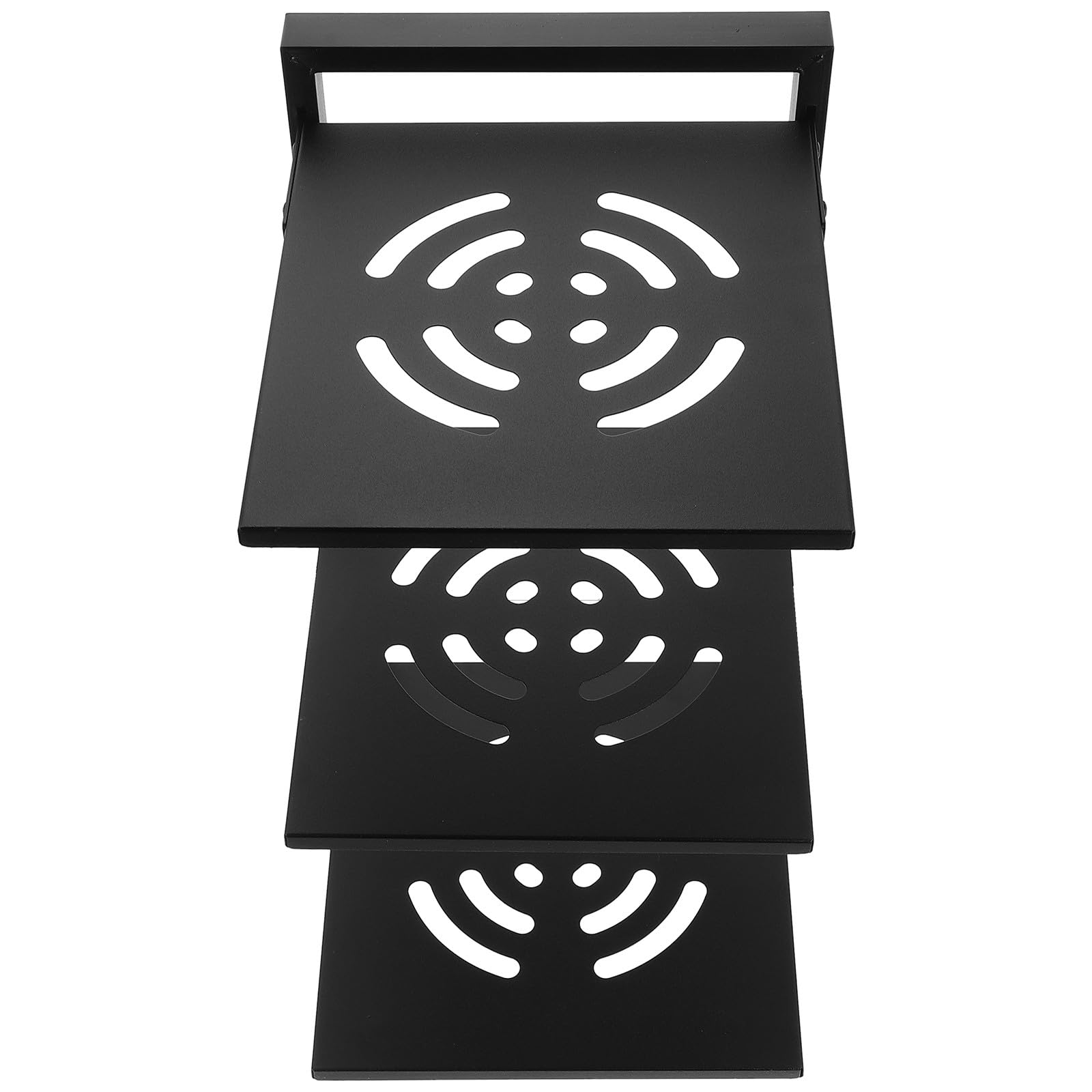 Angoily Organizzatore Spazio Regolabile a 3 Livelli per Pentole in al Carbonio Nero Scaffale Salvaspazio per Organizzare per Cucina e Armadio Pentole e Padelle