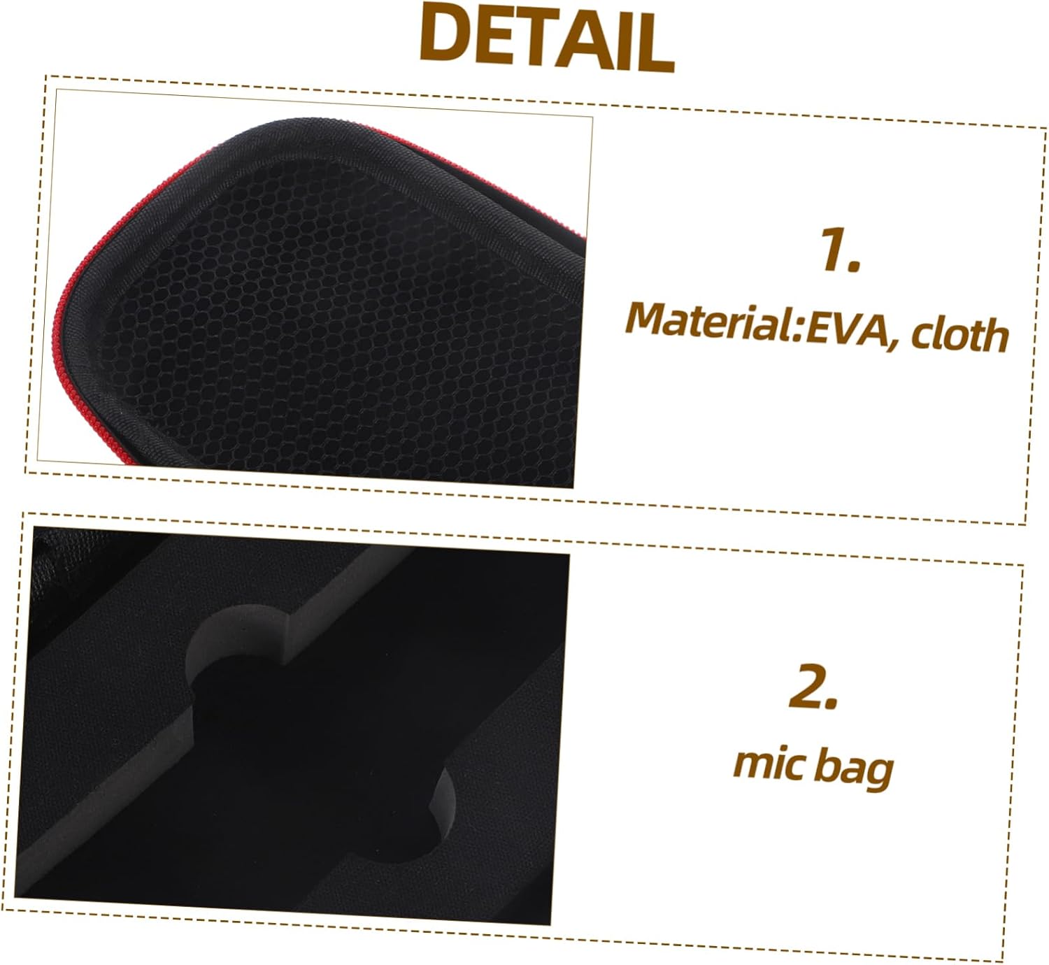 Toyvian 4pcs Microphone Carrying Case Shockproof Zipper Storage Bag for Microphones and Accessories Durable Lightweight for Outdoor Use and Travel