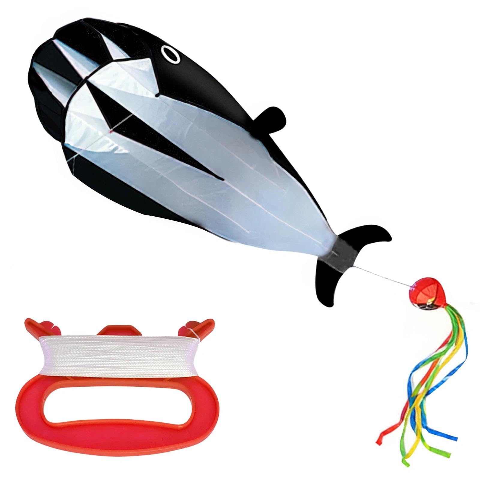 Darryy Cerf-volant pieuvre pour enfants, 550 x 120 cm, avec cordon de 100 m, pour enfants à partir de 10 ans et adultes - 1