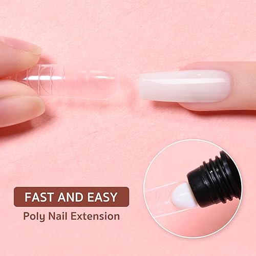 Miniatura 2 de GAOY Polygel, gel de extensión de uñas de 2.12 oz, gel constructor blanco para mejorar las uñas para principiantes y profesionales de arte de uñas,