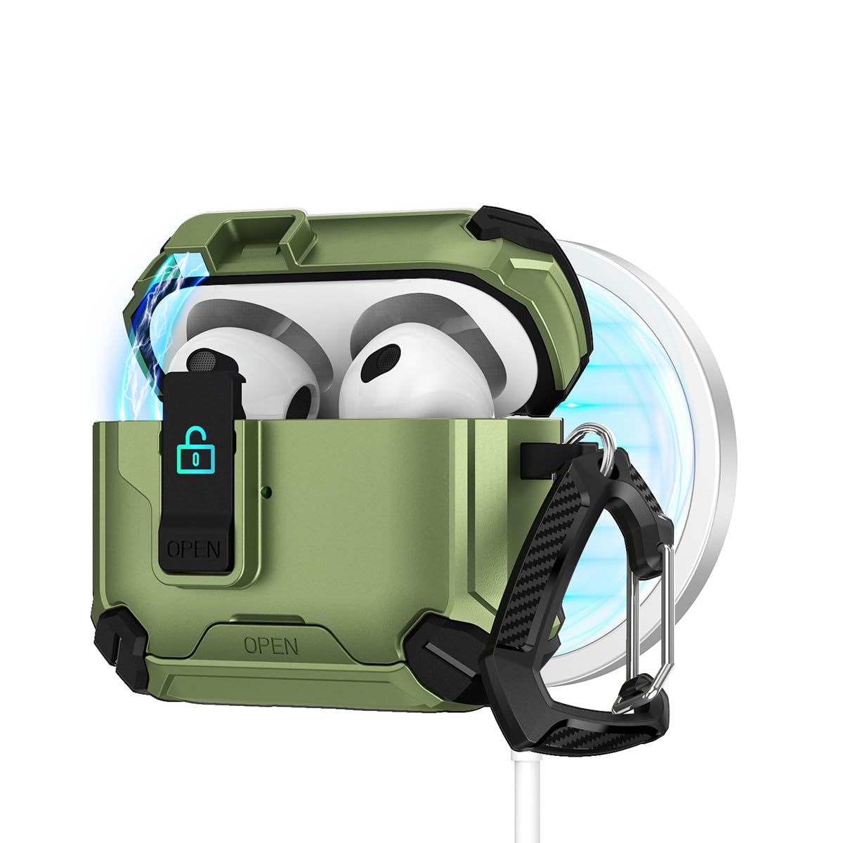 Amazon | Airpods pro 第1世代/第2世代/第3世代用ケースカバー Magsafe