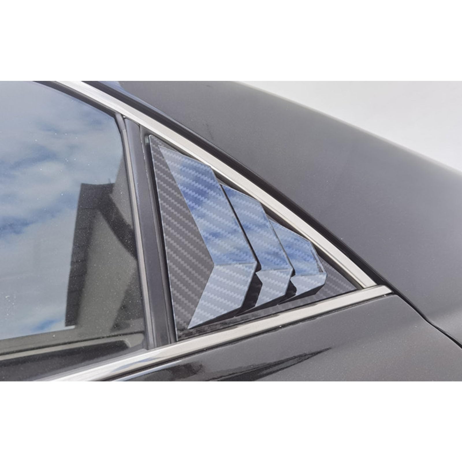 ZXYHBHD 2Pcs Side Window Blind Rear Car Rear Window Louver Decor Accessory, Compatible with Toyota Camry 2002-2005, B Carbon Fiber Look, normal