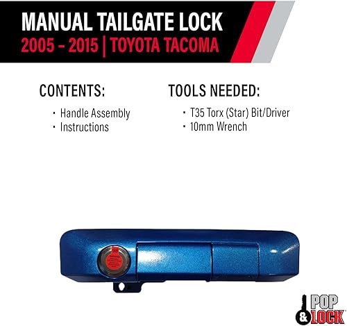 Miniatura 51 de Cerradura manual para puerta trasera, de la marca Pop & Lock, para automóviles, Super blanco