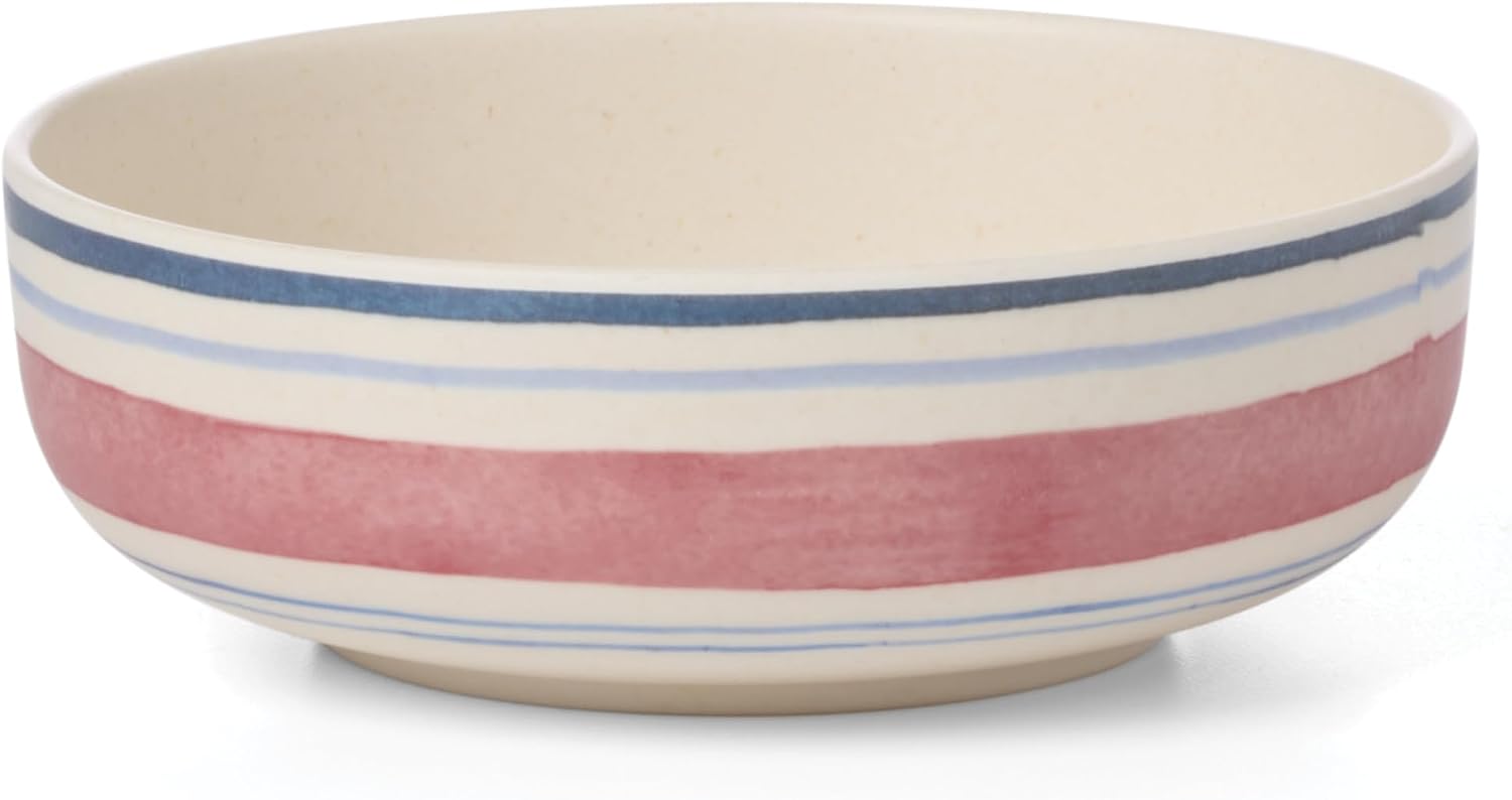 Oneida Dinnerware Sets, 24 Seven Melamine Stripe 12-Piece Dinnerware Set, Set for 4, Service For 4, Melamine Material, Dishwasher Safe, Plates And Bowls, Dinner Dishes, Kitchen (Stripe, 12 Piece)