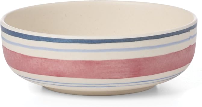 Oneida Dinnerware Sets, 24 Seven Melamine Stripe 12-Piece Dinnerware Set, Set for 4, Service For 4, Melamine Material, Dishwasher Safe, Plates And Bowls, Dinner Dishes, Kitchen (Stripe, 12 Piece)