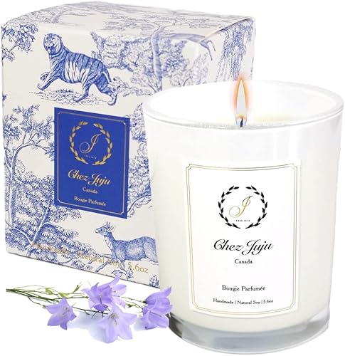 Miniatura 7 de Vela de cera de soja natural  Peonía y gamuza rubor  Vela perfumada de lujo aromaterapia  Quema limpia  Hecho a mano  Vegano a base de plantas