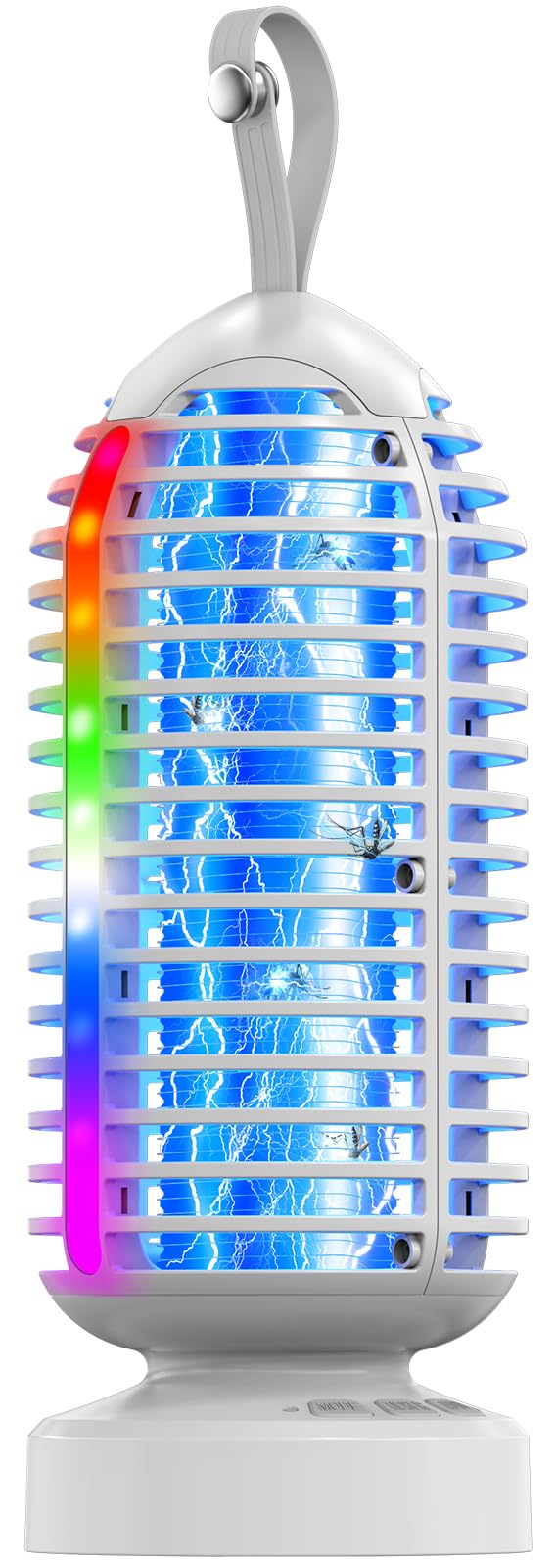 Bug Zapper Outdoor Indoor Zapper Zapper Zanzariera Elettrica 3000V con Batteria Ricaricabile 4000mAh, Impermeabile Zanzariera, Luce Marqueen 3 in 1, Lanterna da Campeggio & Fly Zapper per Casa, Patio
