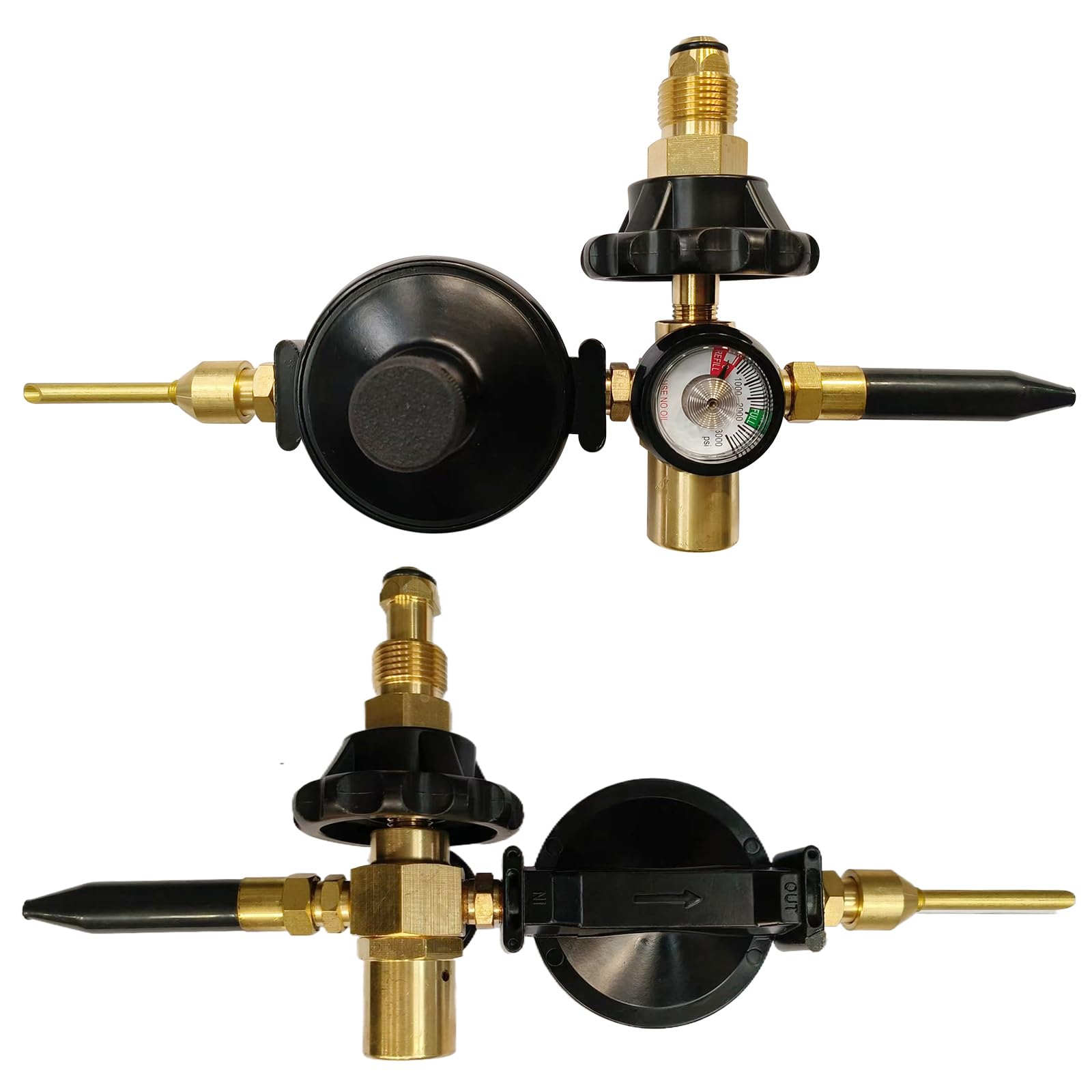 Regulator nadmuchiwania balonów z manometrem 0-3000PSI lateksowy wypełniacz zbiorników regulator wypełniacz profesjonalny zestaw balonów