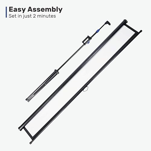 Vista 46 de Aoxun Pantalla de proyector motorizada de 100 pulgadas, pantalla de películas para interiores y exteriores, pantalla de proyector eléctrica 16:9