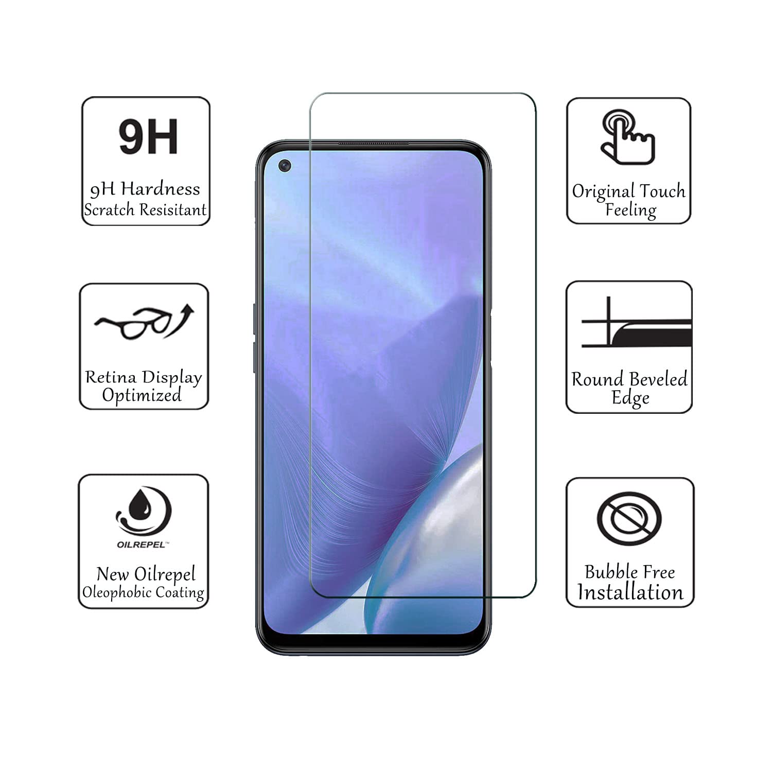 NEW'C 3 Pezzi, Vetro Temperato Per OnePlus Nord 3 5G, Pellicola - Foto 7