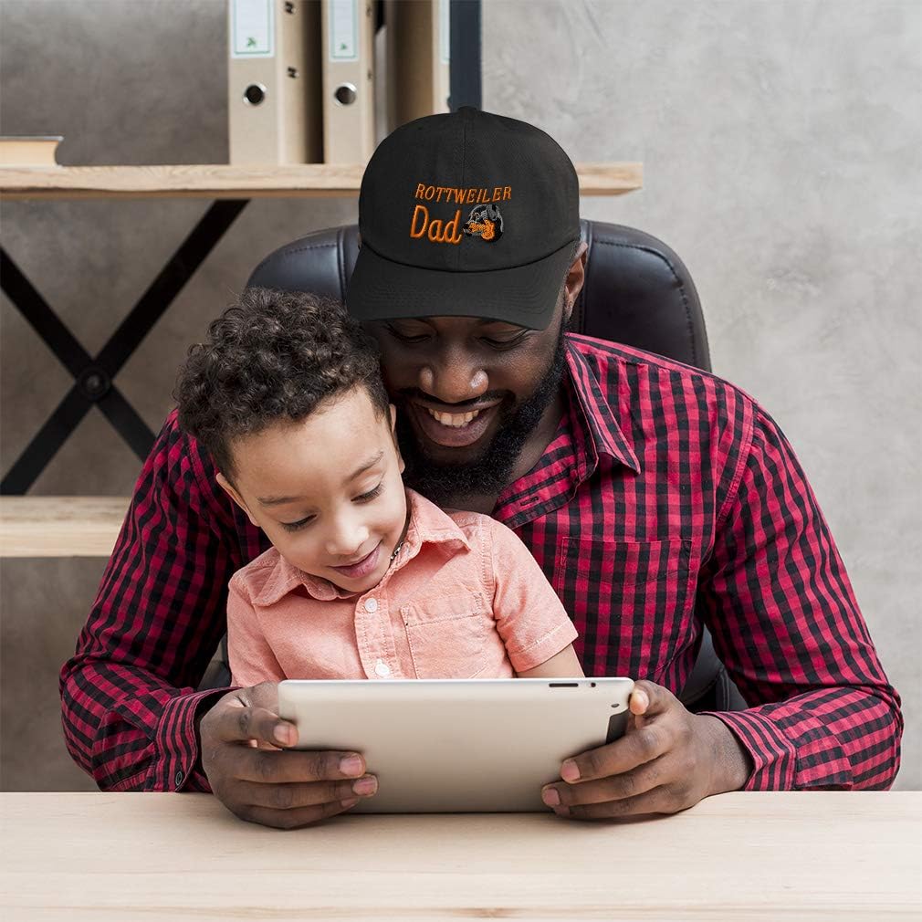 Custom Soft Baseball Hat Embroidered Dad Hat Rottweiler Dad A Embroidery Men & Ladies Baseball Cap Cotton - Image 3