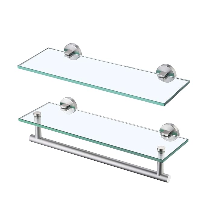 Buy KES Glass Shelves for Bathroom, 16Inch Bathroom Shelf with Towel