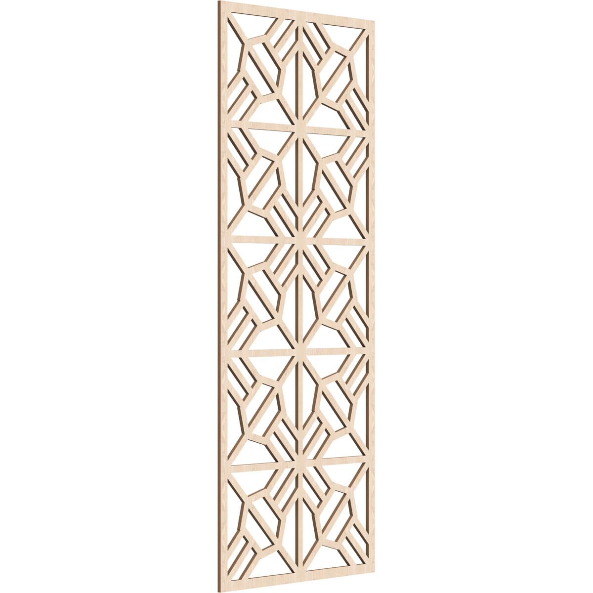 Auburn Decorative Pierced Fretwork Wood Wall Panels, 27 3/8"W x 69 3/8"H x 3/8"T, Red Oak