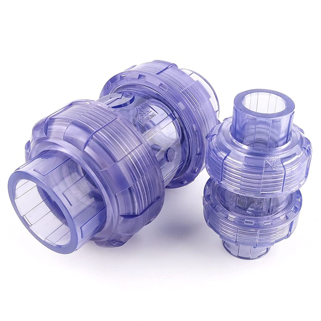 1 Stücke 20mm ~ 63mm UPVC. Rückschlagventil, Transparent PVC Rohrarmaturen Gartenbewässerungssystem Aquarium, Für Non Return-Anschlüsse (Size : Inner Diameter 40mm)