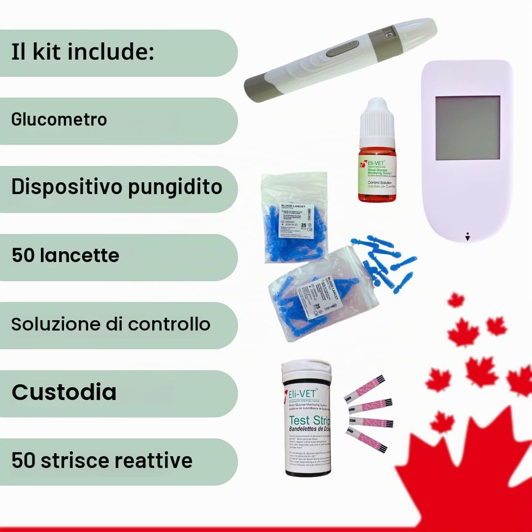 Elimedical Eli-Vet Sistema di Monitoraggio della Glicemia, per Cani e Gatti Diabetici a Uso Veterinario, BGMS01