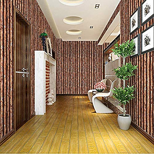 Papier Peint 3D Bois pour transformer un mur blanc en forêt vintage de restaurant