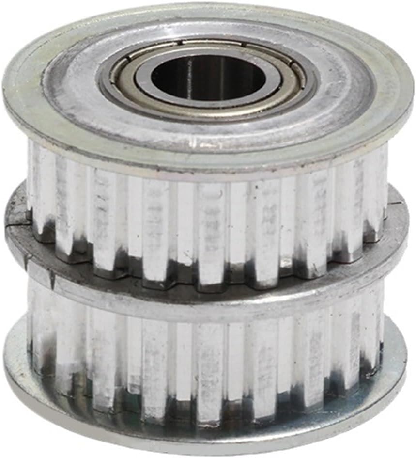 Inner Bore 5/6/8/10/12/15mm XL-20T with XL-20T Transmisson Pulley Double Head Idler Pulley with Bearing Belt Width 11mm(6mm)