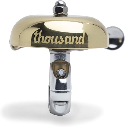 Thousand Campana de bicicleta Pennant para ciclismo, se adapta a la mayoría de bicicletas de ciudad, bicicletas de montaña y manillar de bicicleta