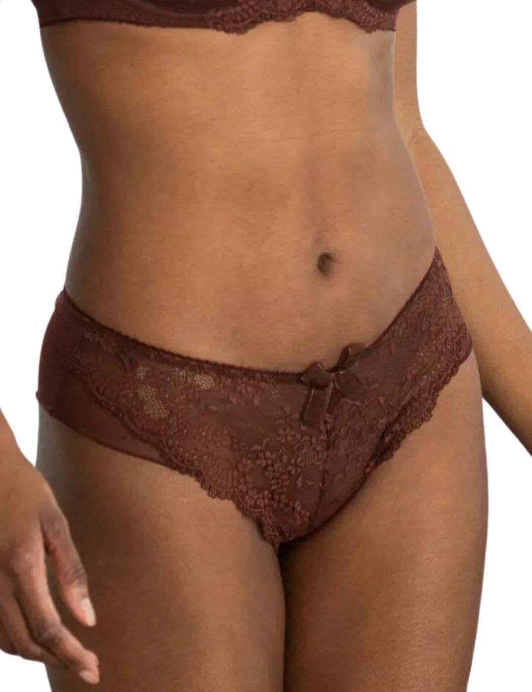 XL - 16 Pour Moi Flora Brief Brazilian Mid Rise Lace Flattering Knickers 14804