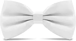 Gravata borboleta masculina de cetim - gravata borboleta ajustável pré-amarrada cor sólida formal smoking gravata borboleta para homens, casamentos, festas, formatura, Branco