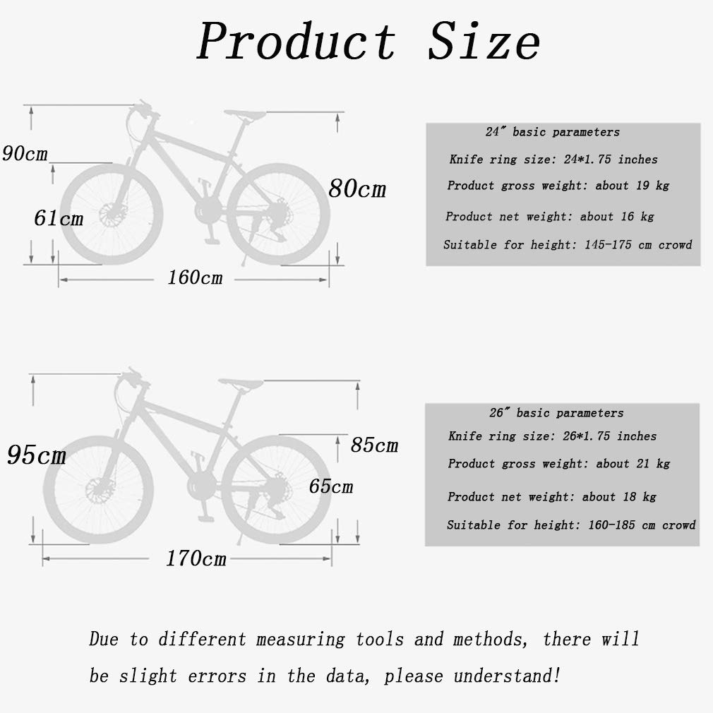 Amazon | 21スピードマウンテンバイク、24/26インチダブル