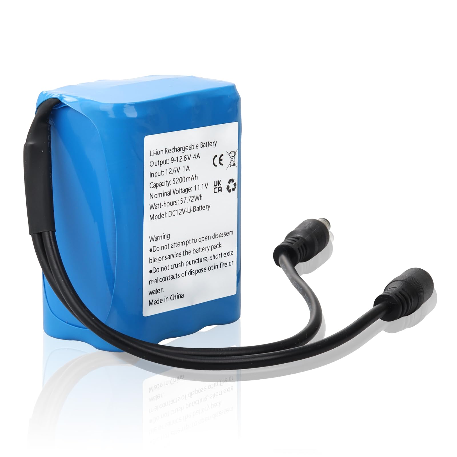 DC 12V 5200mAh Lithium-Ionen Wiederaufladbare Batterie für die meisten 12V-Geräte, Drahtlosen Kameras, Camcorders, MP3-Player, LED-Streifenleuchten, CCTV-Kamera, Router, Tragbare DVDs, usw.