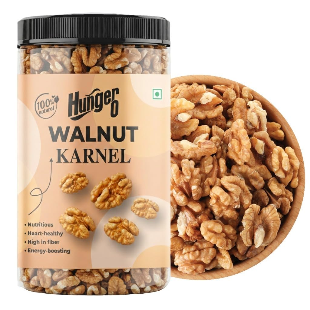 Hunger O Premium Walnut Kernels Natural & Fresh, California Akhrot Giri Without Shell, Rich in Omega 3, High Fiber & Protein, Crunchy Healthy Dry Fruits Snack for Daily Use, 250g-image-20