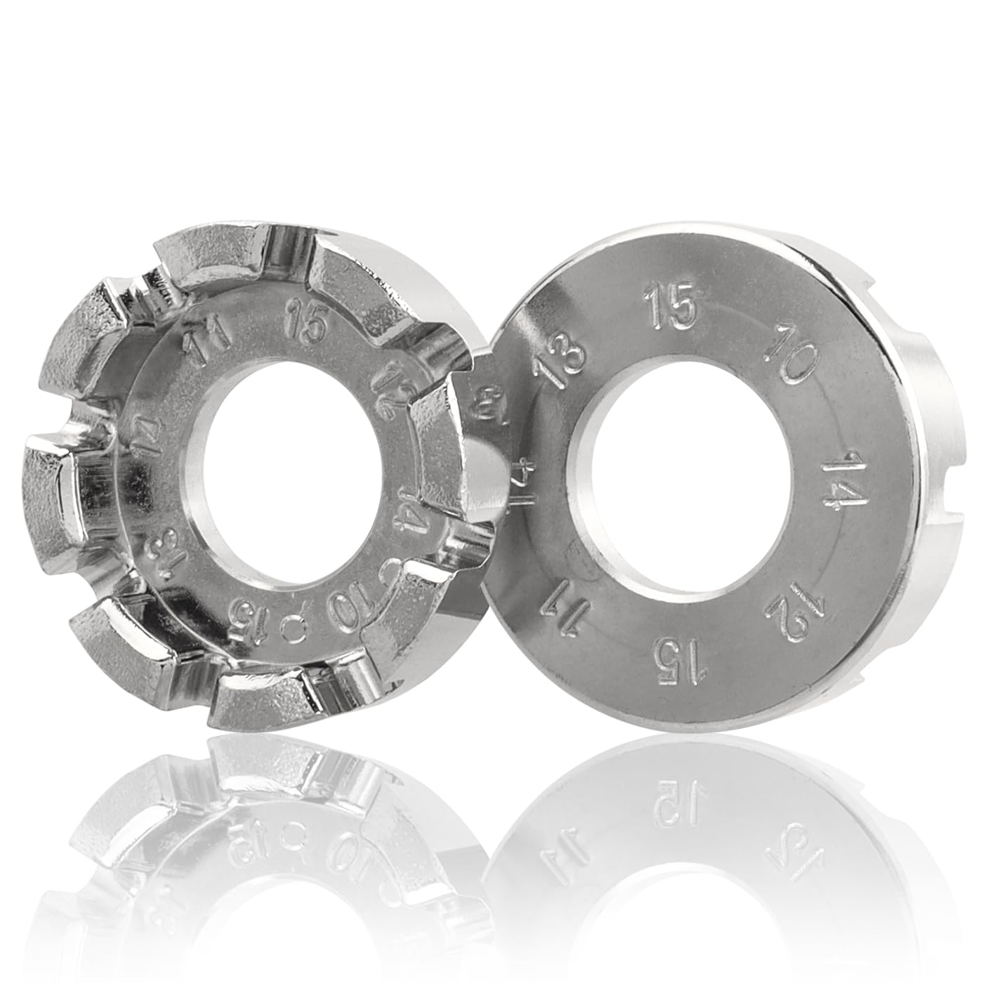 Mesee 2 Pieces Spoke Wrench Tool for Bike, 6-in-1 Bicycle Spoke Key Cycling Spokes Spanner Hardened Steel Spoke Rim Tool for Adjusting Repairing