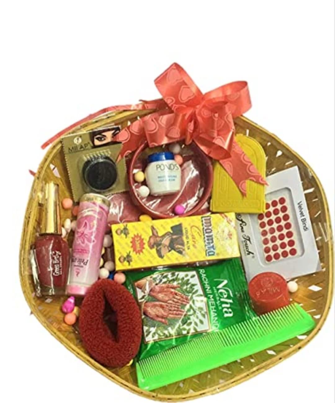 Blossom, MATA Rani Shringaar kit | Haritalika teej with Decorated Bamboo Basket with 16Shringar Haritalika Teej Book-image-38