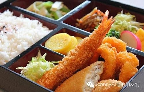 Miniatura 4 de JapanBargain, Lonchera Bento tradicional japonesa de plástico lacado rojo y negro, 6 compartimentos para restaurante o hogar, juego de bandejas y