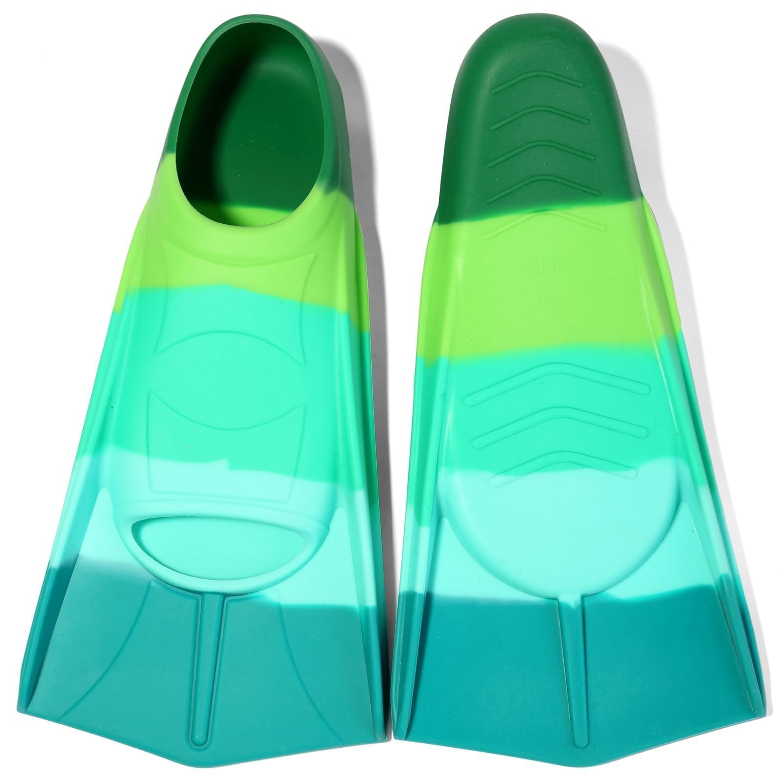 Aletas de natación para niños, aletas cortas de entrenamiento de natación para natación, esnórquel para niños, niñas, niños y adolescentes (D-S)