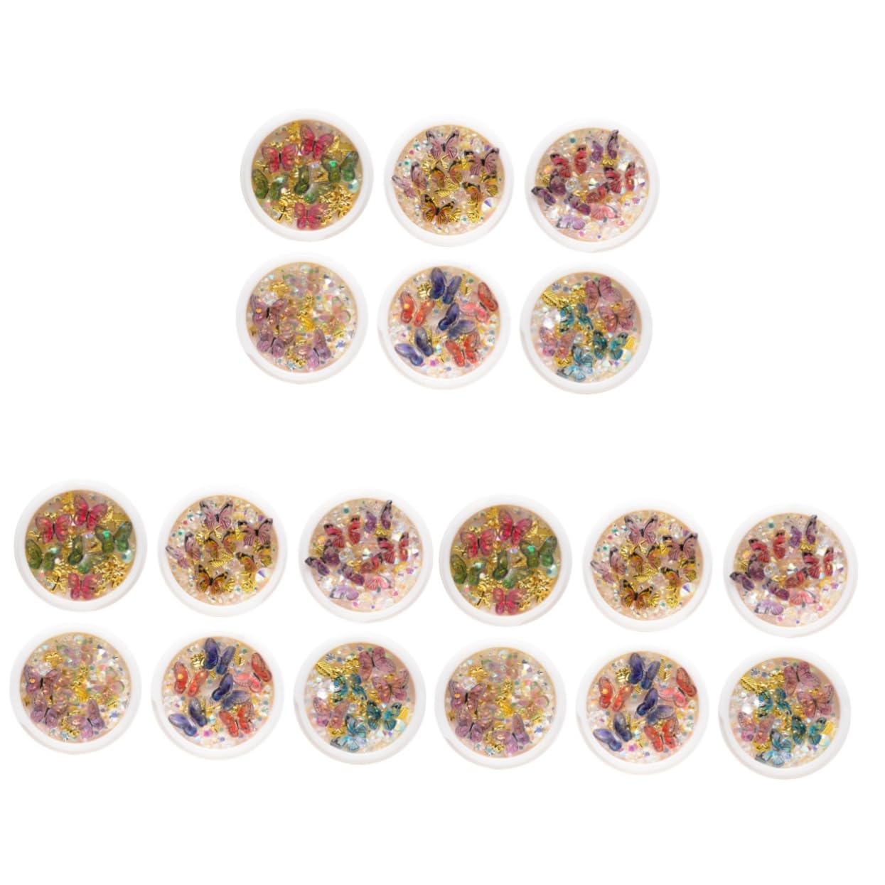 FRCOLOR 3 Set Accessori Per Nail Art A Farfalla Accessori Fai Da Te Per Unghie Decorazione Di Paillettes Scintillanti Per Unghie Fascino Per Manicure Paillettes Per Unghie Lega 6 Scatole*3