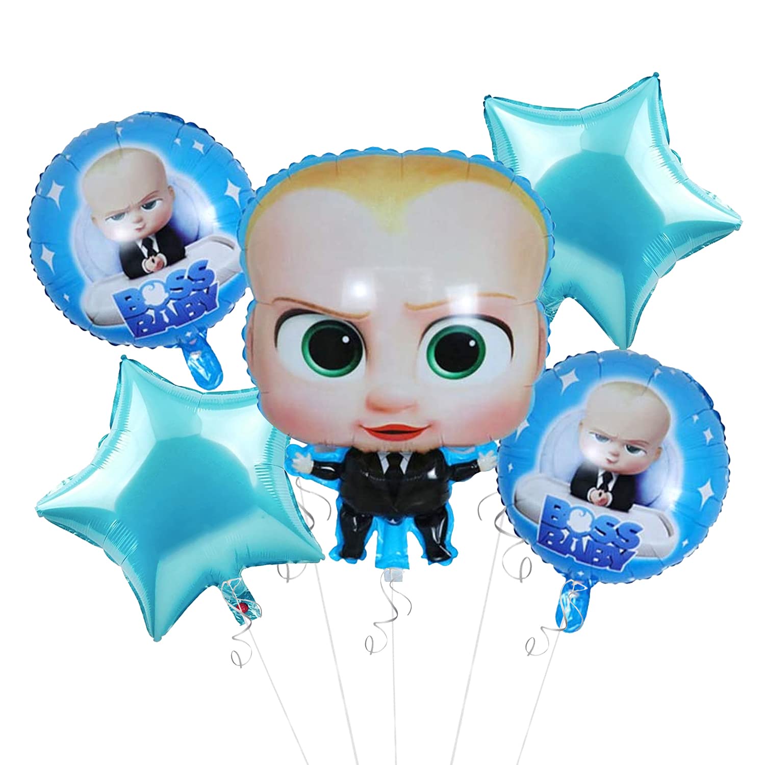 Party Propz Boss Baby Theme Decorations Foil Balloons Set - 5Pcs for ...