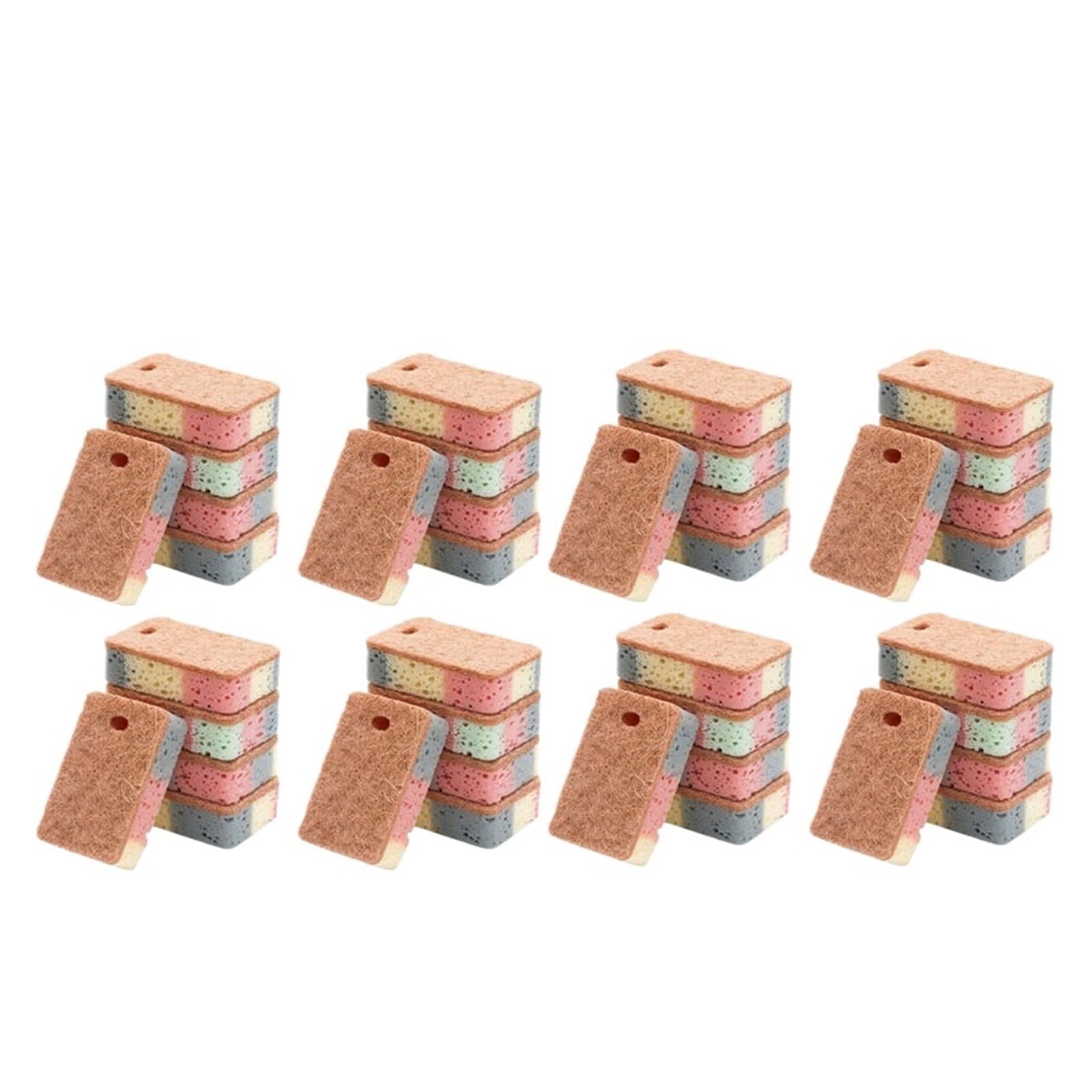 WZPTLKIBAD Dual Sided Cellulose Sponge Scouring Pad for Kitchen Utensils