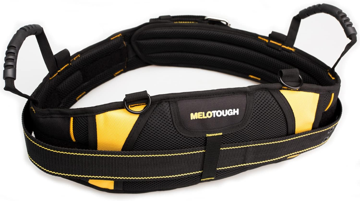 MELOTOUGH Padded Work Belt Padded Tool Belt With Back Support Heavy Foam Padding Carrying Handle,4 Suspenders D Ring Hook for Electrician, Construction(XXL)