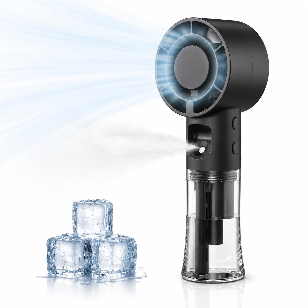 Kryzeth Handheld Spray Fan 4 Speeds, Turbo Misting Fan