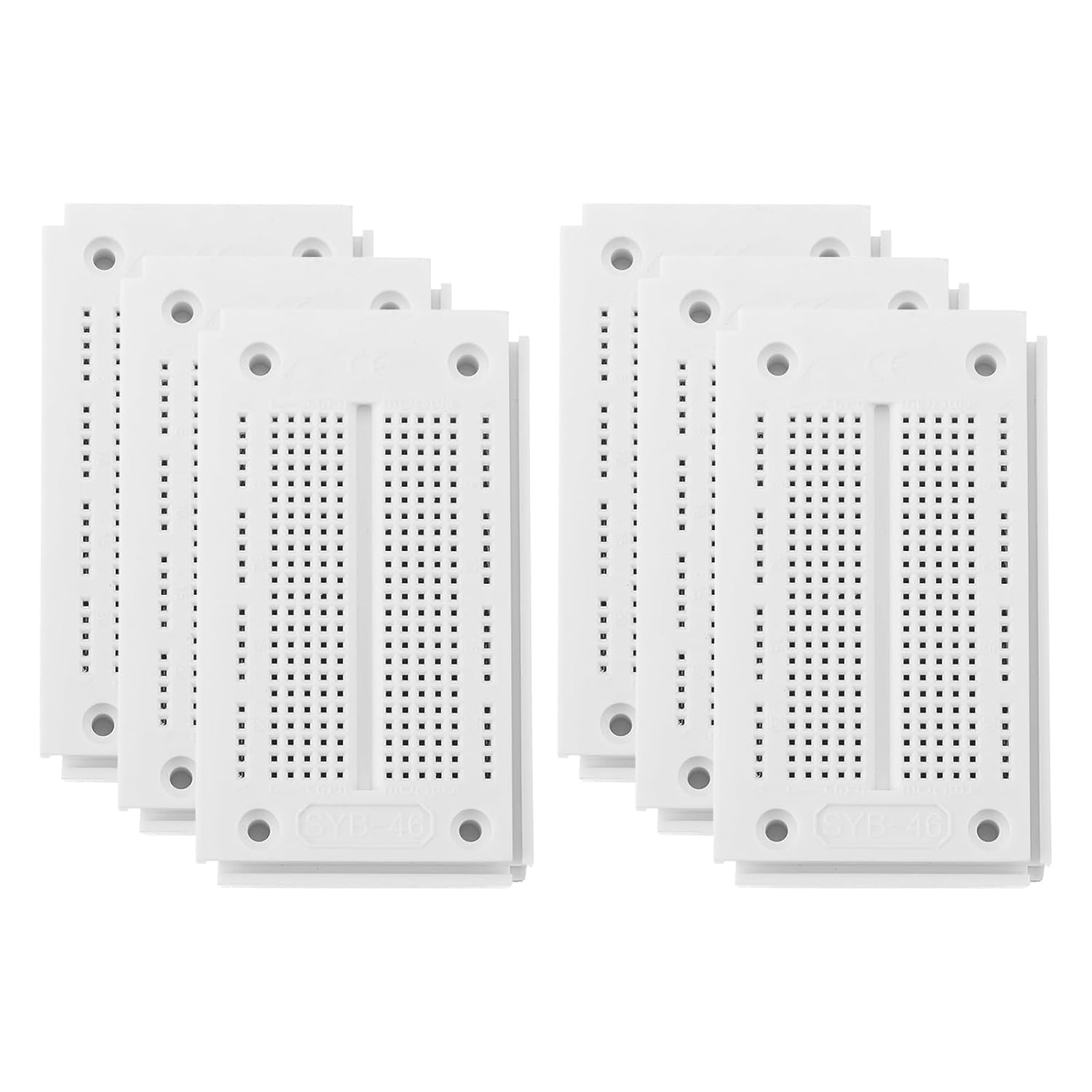 PATIKIL 6 Pcs Breadboard, Solderless Breadboard Large Breadboard 270 Tie Points Prototype PCB Bread Board Electronics Kit Plates