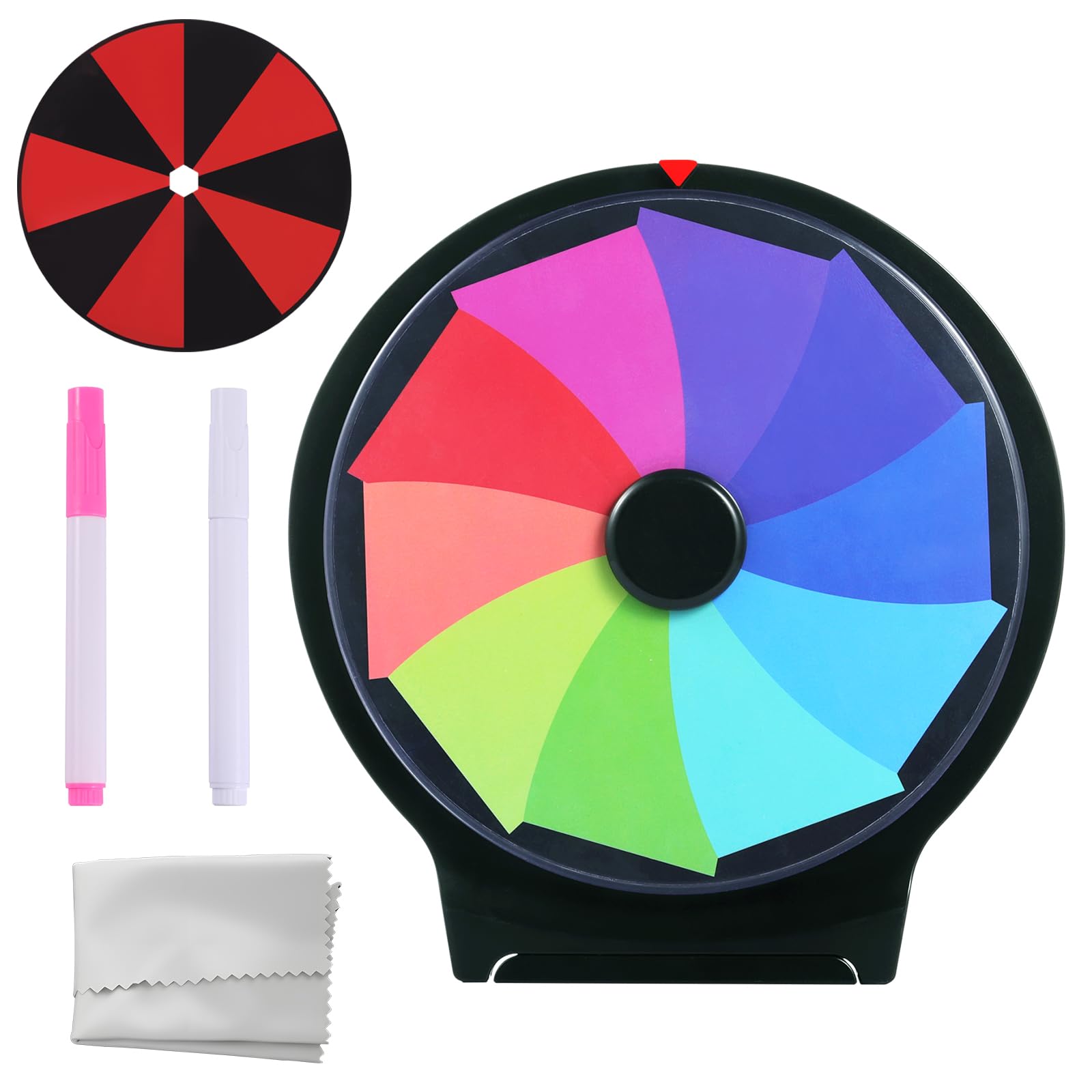 Roue de récompense double face portable avec 10 secteurs