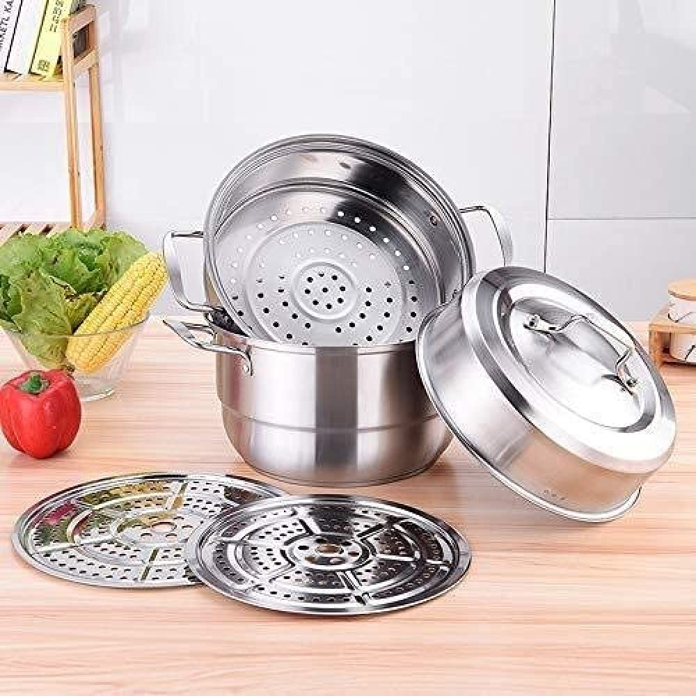 Pentola Per Cottura A Vapore Da 28 Cm, Fornello In Acciaio