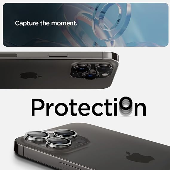 Spigen iPhone 17 Pro/Pro Max /16 Pro/Pro Max ile Uyumlu Kolay Kurulum Kamera Lens Camı Koruyucu GLAS.tR EZ Fit Optik Pro (2 Adet) Şeffaf - AGL06914 (Spigen TR Garantili)