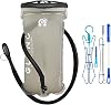 GLANC Hydration Bladder - 2L Water Bladder with Cleaning Kit for Outdoor Hiking Backpack, BPA Free Leakproof Water Reservoir for Hydration Pack, Insulated Hose & High Flow Bite Valve