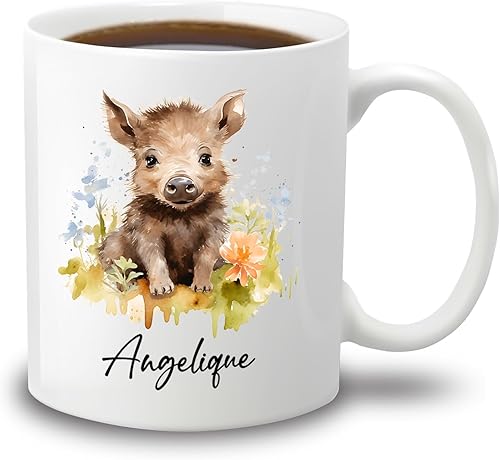 Miniatura 28 de Taza de café de lobo personalizada, taza de cerámica con nombre personalizado, tazas de animales, tazas de té de lobo personalizadas, regalos