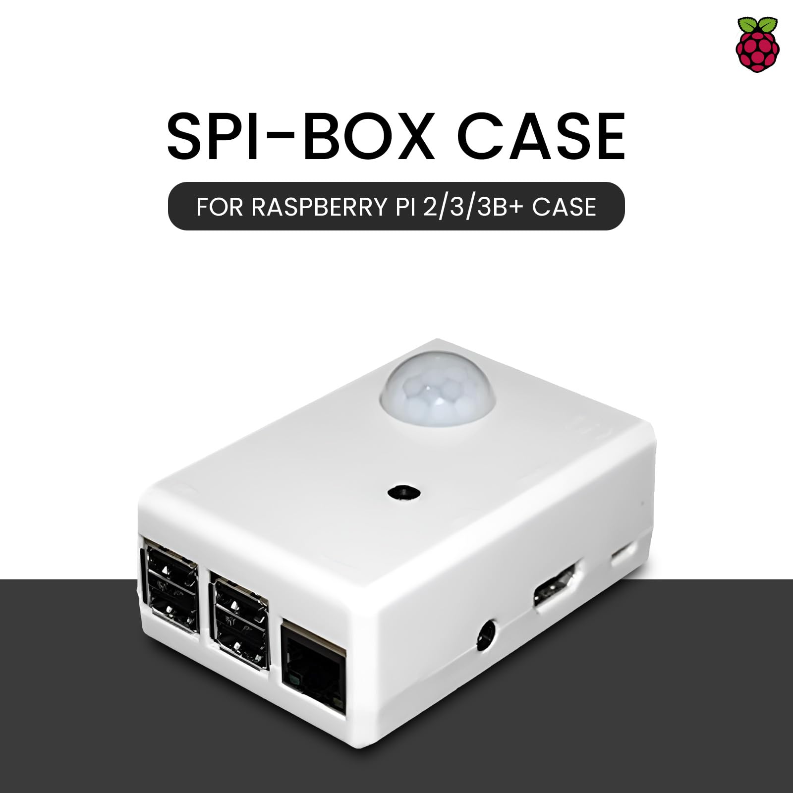 sb components SPI-Box Raspberry Pi 2 White Case with swith mounting Points for PIR and Raspberry Pi Camera Module