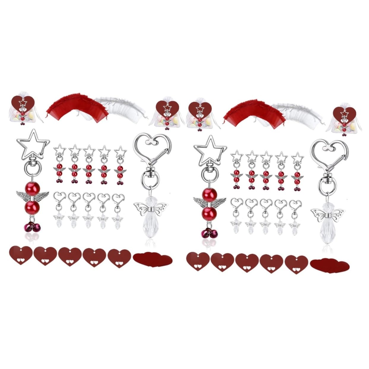 KOMBIUDA 60 Sets Engel Schlüsselanhänger Tasche Dekorationen Kreative Schlüssel Mit Tag Für Hochzeit Baby Dusche