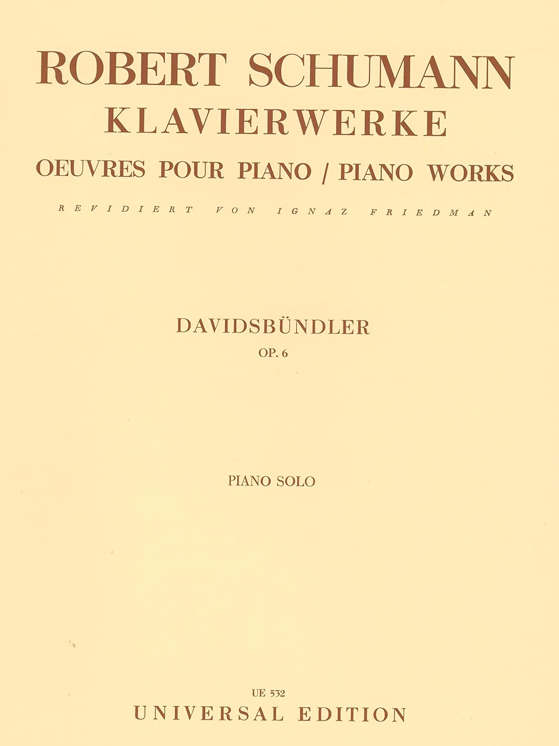 Robert Schumann: Davidsbündlertänze for piano, Op. 6      Paperback – January 1, 2000