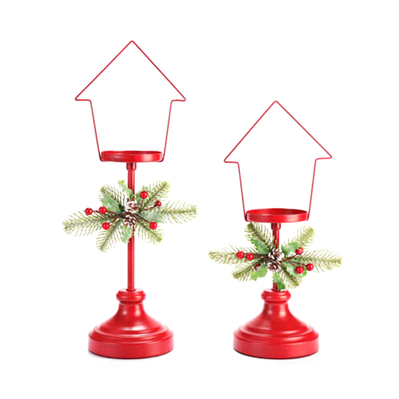 Elnwnnkc Christmas Holder Nordic Decor Candlestick Home Living Room Bedroom Decoration Wedding Decor Baking Paint Wrought Iron Holder Tabletop Ornament Home Photo Prop