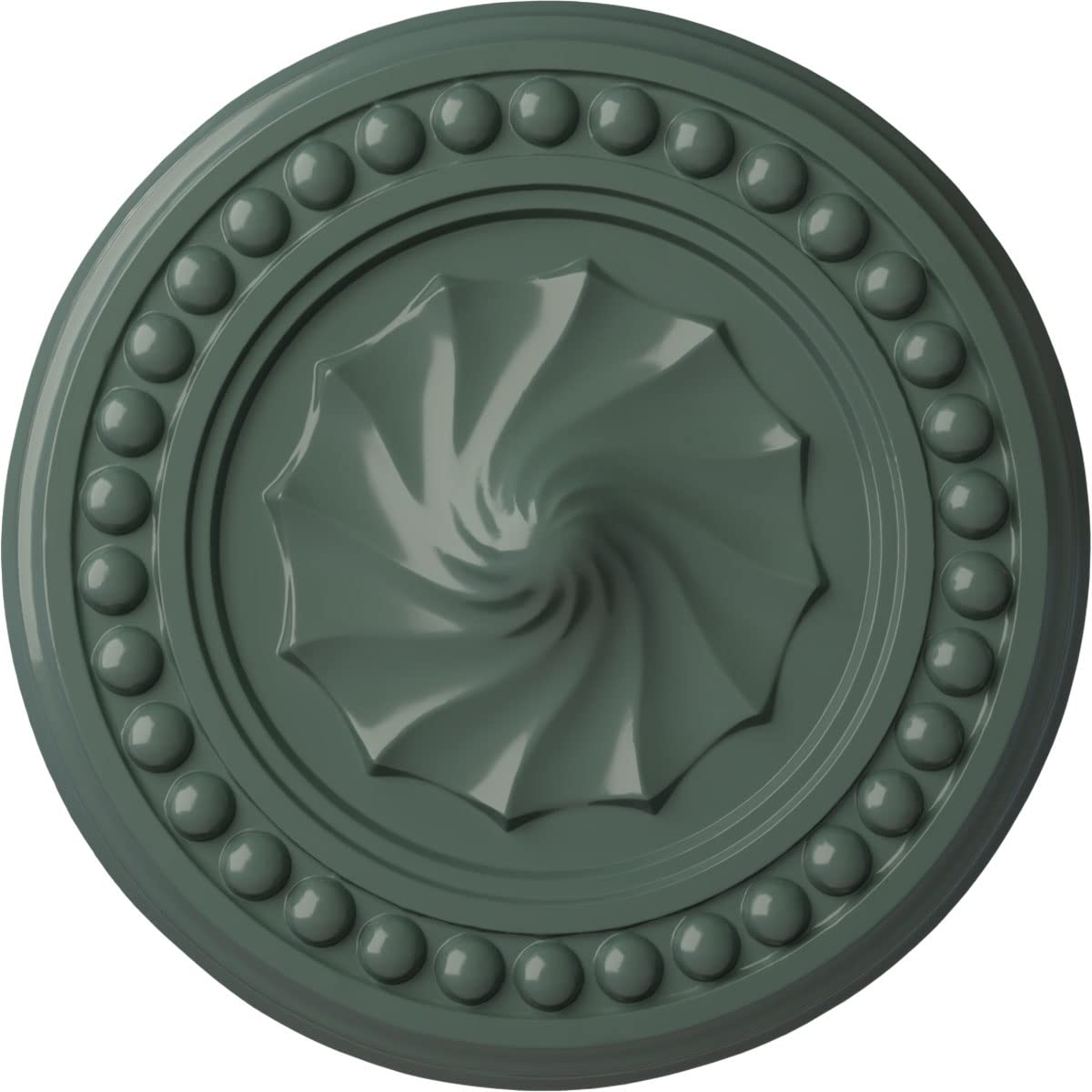 Médaillon de plafond en cuivre antique peint à la main style cloud burst