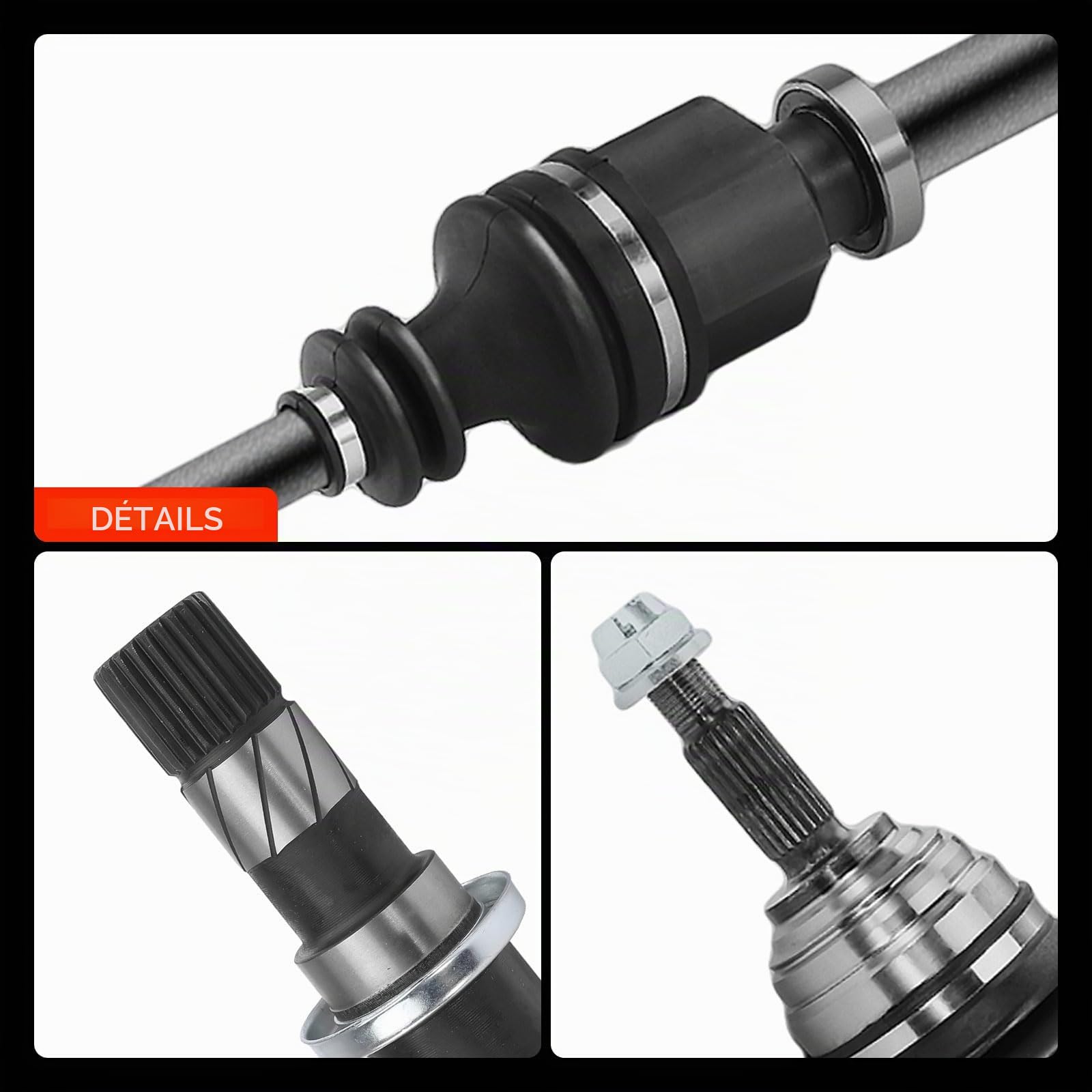 Frankberg Arbre de transmission, arbre d'essieu MT 5 vitesses, essieu | avant Compatible avec: M.e.g.a.n.e II Coupé-Cabriolet EM0/1, K.a.n.g.o.o Be Bop KW0/1, M.e.g.a.n.e II Berline LM0/1