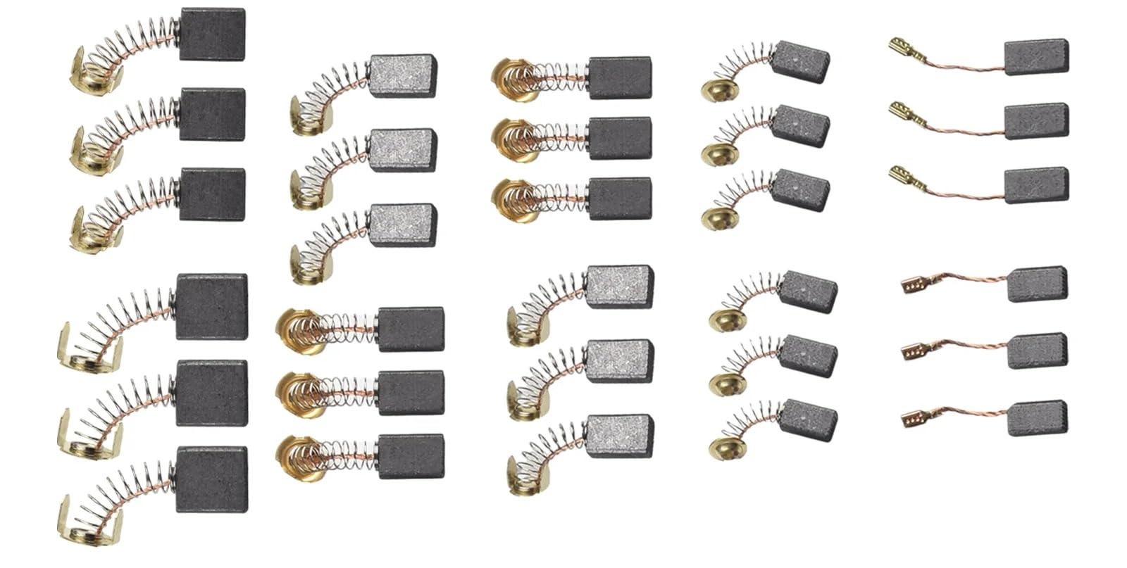 30 pz/set Spazzole di Carbonio Motore Elettrico Spazzole di Carbonio Sostituzione Per Trapani Martelli Seghe Circolari Cut-off Seghe Angle Grind